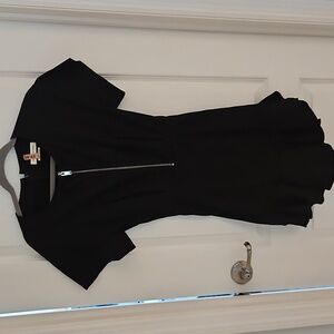 Isabel Marant Étoile Neit Ruffled Zip  Dress Black Linen Blend Sz 34 (2 US)